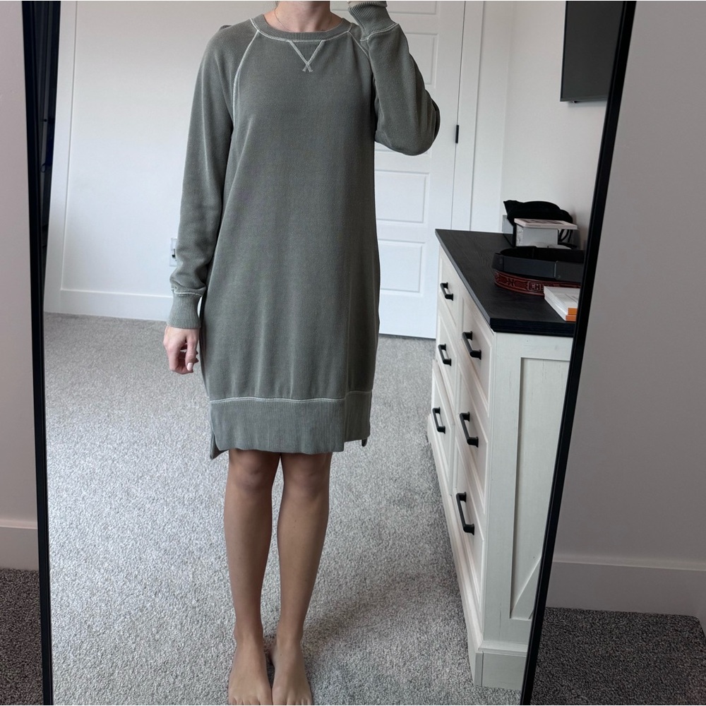 Elegant Sage Green Sweater Dress